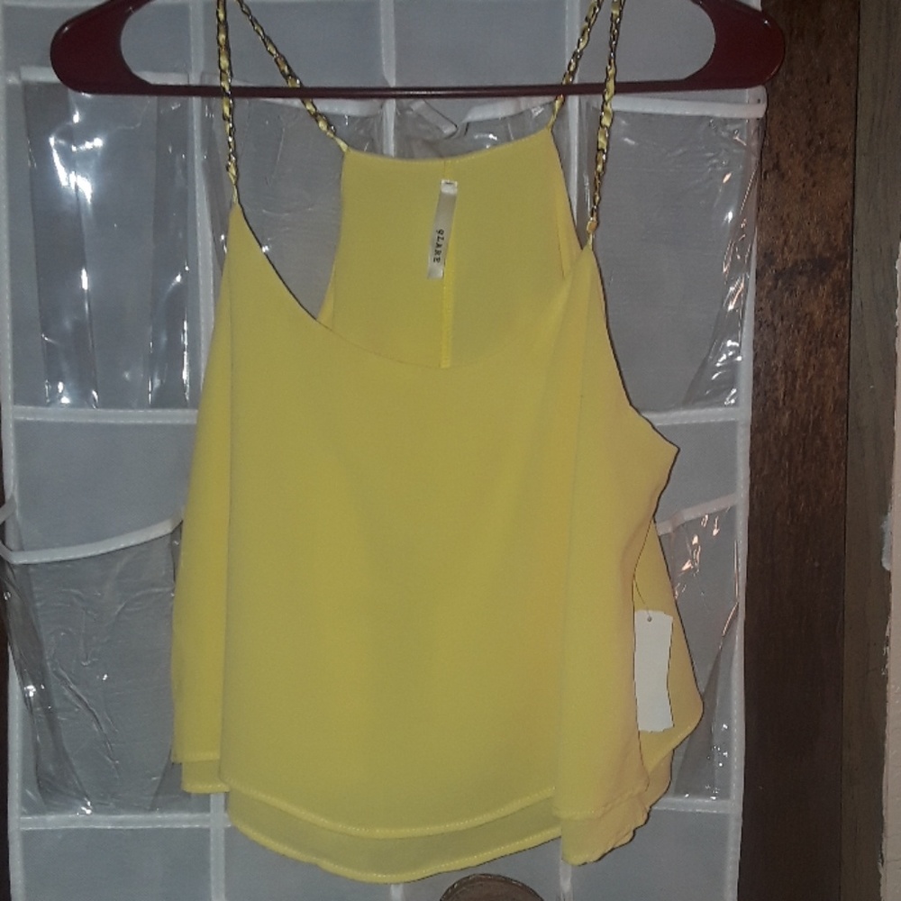 Yellow crop top